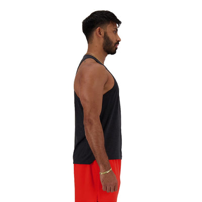 New Balance Men's Athletics Singlet Men's Top - BlackToe Running#colour_black