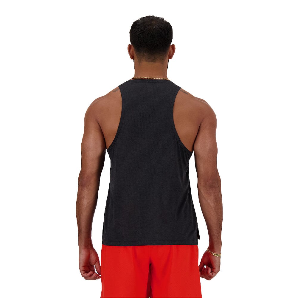 New Balance Men's Athletics Singlet Men's Top - BlackToe Running#colour_black