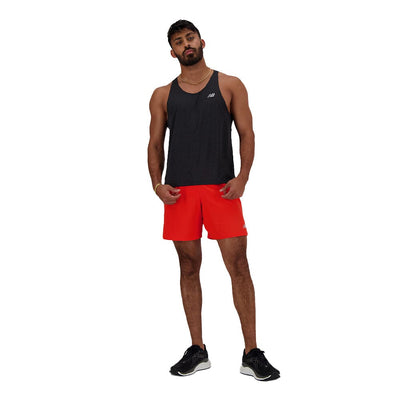 New Balance Men's Athletics Singlet Men's Top - BlackToe Running#colour_black
