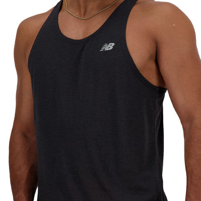 New Balance Men's Athletics Singlet Men's Top - BlackToe Running#colour_black