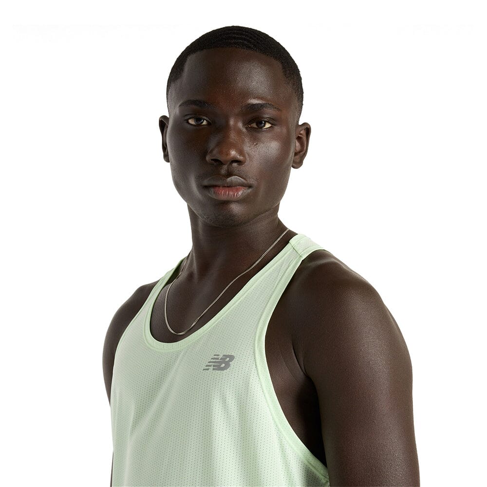 New Balance Men's Athletics Singlet Men's Top - BlackToe Running#colour_melon-water