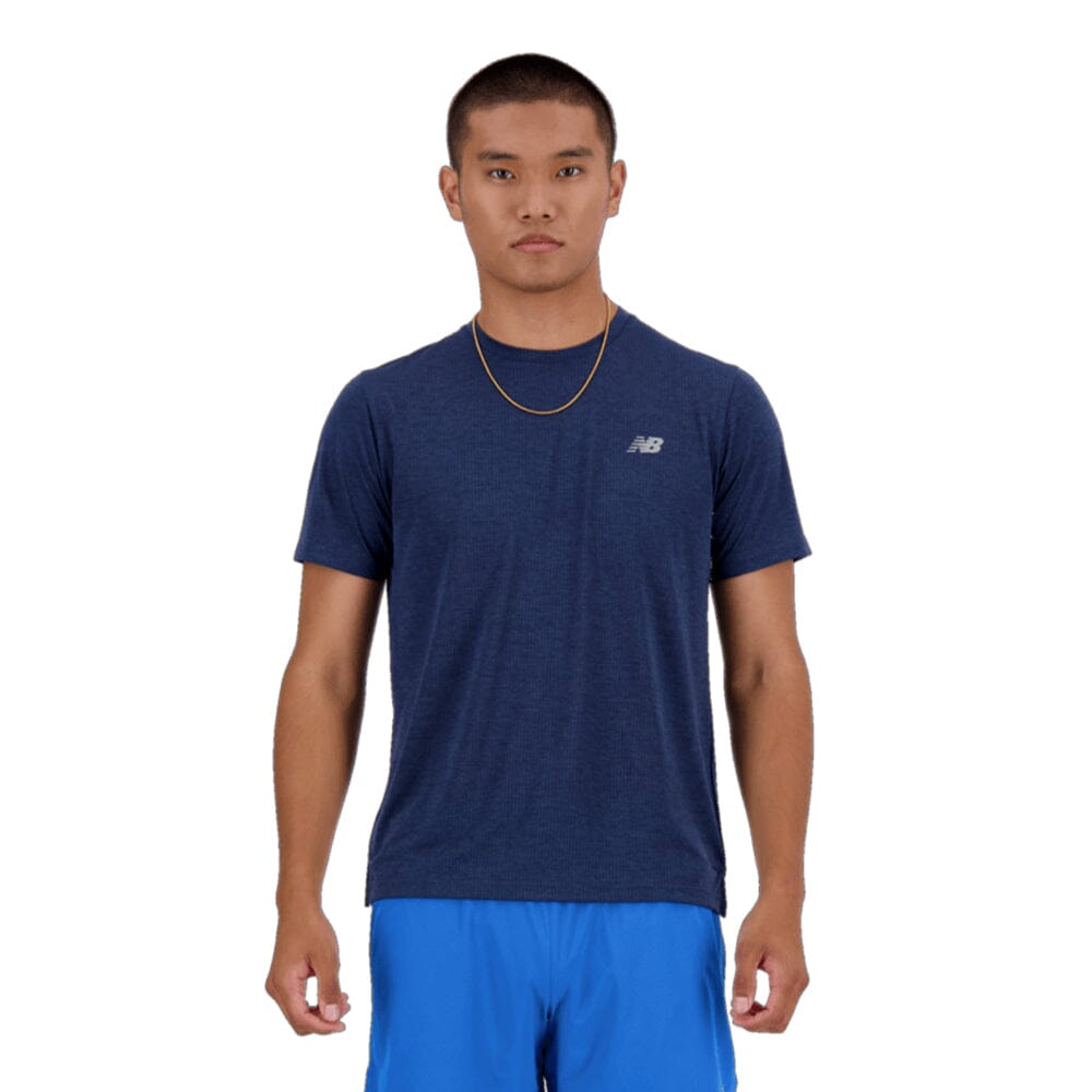 New Balance Men's Athletics T-Shirt - BlackToe Running#colour_navy-blue