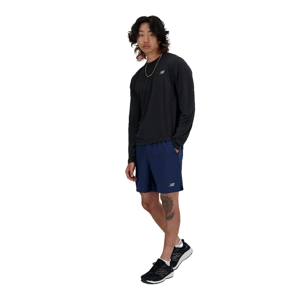New Balance Men's Athletics Long Sleeve - BlackToe Running#colour_black
