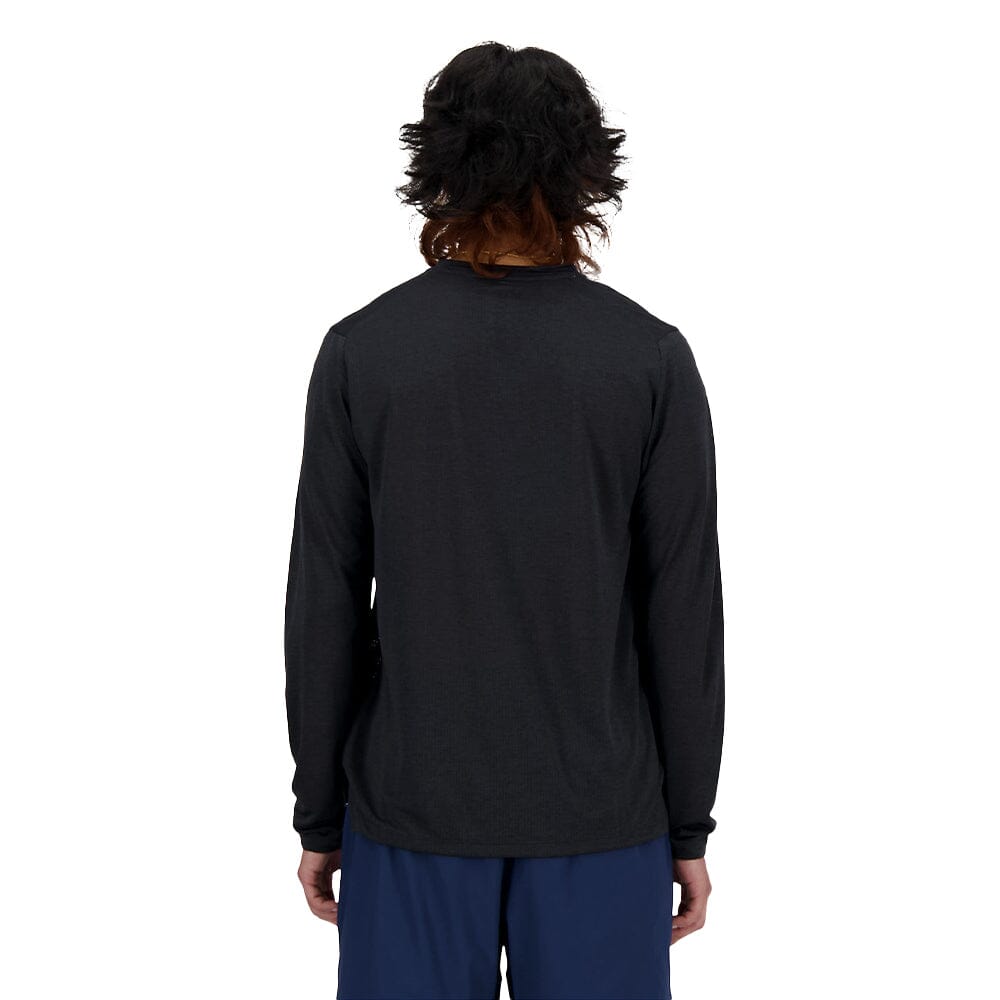 New Balance Men's Athletics Long Sleeve - BlackToe Running#colour_black