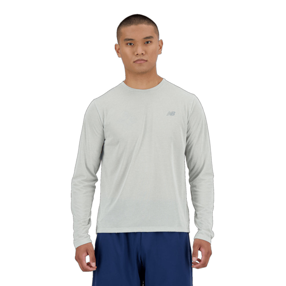 New Balance Men's Athletics Long Sleeve - BlackToe Running#colour_athletic-grey