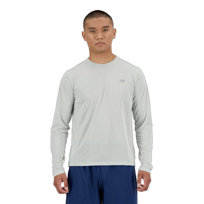 New Balance Men's Athletics Long Sleeve - BlackToe Running#colour_athletic-grey