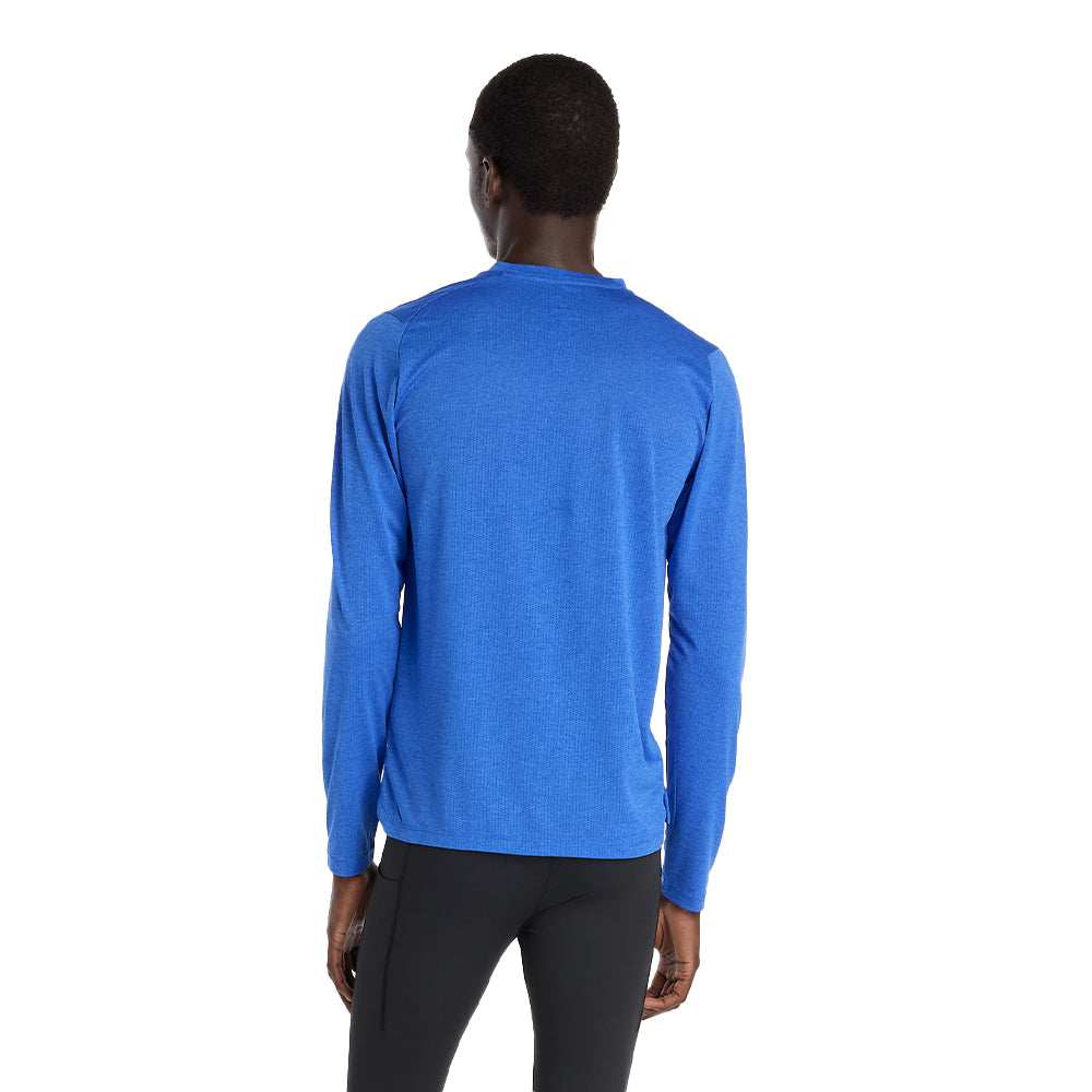 New Balance Men's Athletics Long Sleeve - BlackToe Running#colour_blue-gemstone-heather