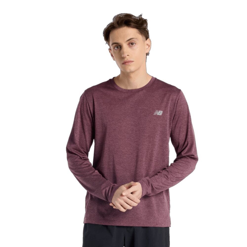 New Balance Men's Athletics Long Sleeve - BlackToe Running#colour_purple