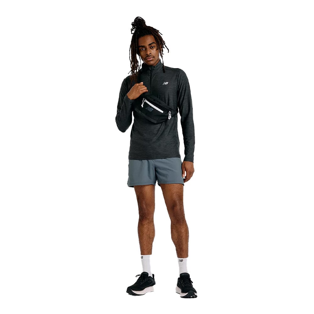 New Balance Men's Space Dye 1/4 Zip - BlackToe Running