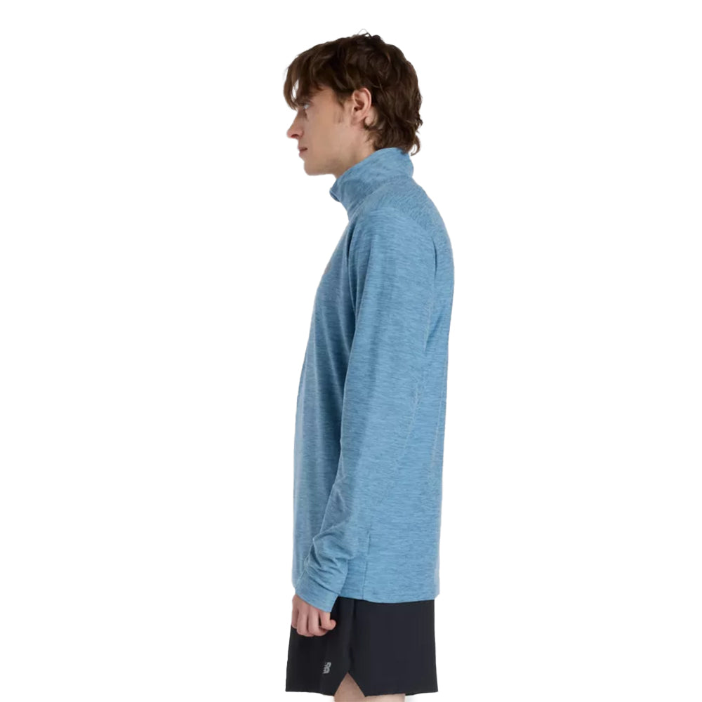 New Balance Men's Space Dye 1/4 Zip - BlackToe Running