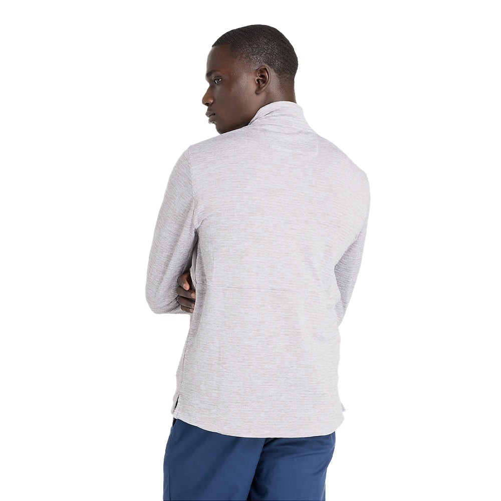 New Balance Men's Athletics Heat Grid 1/2 Zip - BlackToe Running#colour_athletic-grey