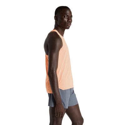 New Balance Men's Race Day Ultra Light Singlet - BlackToe Running#colour_hot-mango