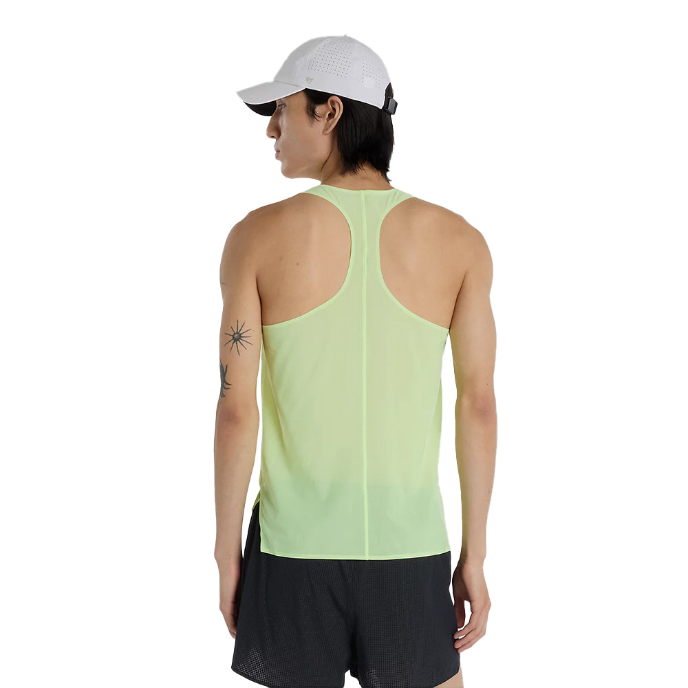 New Balance Men's Race Day Ultra Light Singlet - BlackToe Running#colour_afterglow