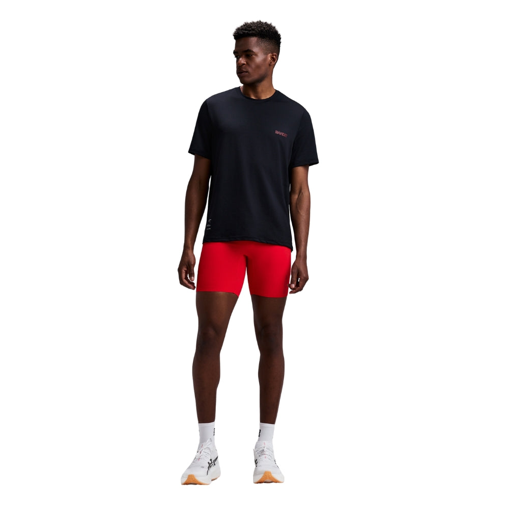 Bandit Running Men's Micromesh™ Short Sleeve Run Tee - BlackToe Running#colour_black