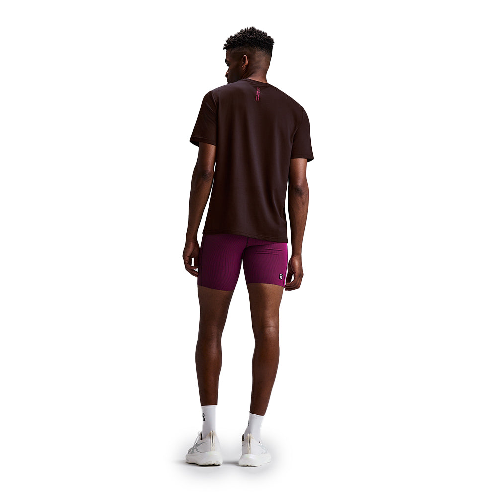 Bandit Running Men's Micromesh™ Short Sleeve Run Tee - BlackToe Running#colour_espresso