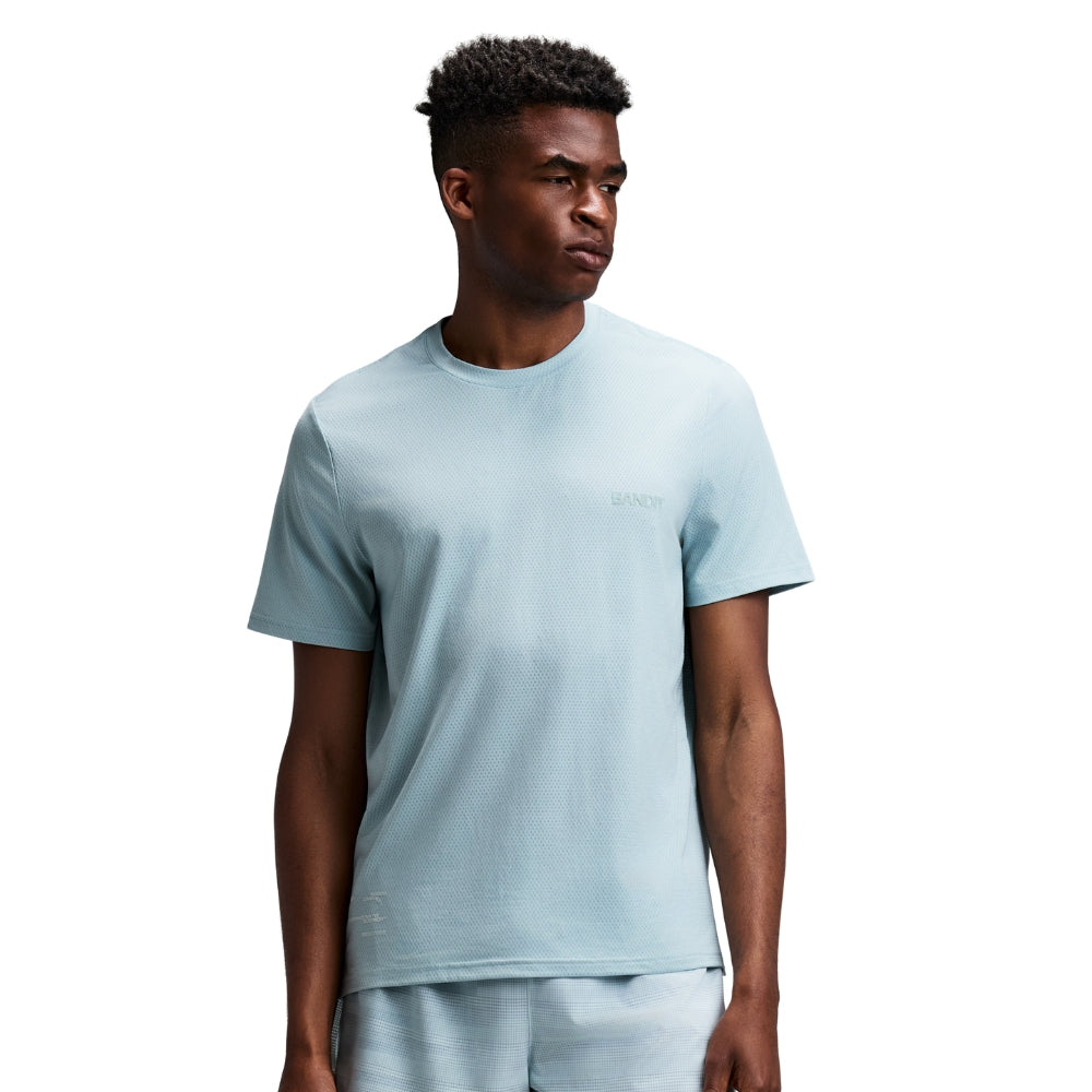 Bandit Running Men's Micromesh™ Short Sleeve Run Tee - BlackToe Running#colour_lagoon