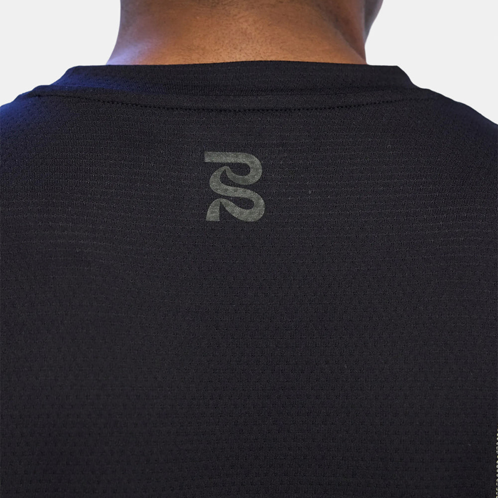 Bandit Running Men's Micromesh™ Reflecto Stitch™ Long Sleeve Tee - BlackToe Running#colour_black