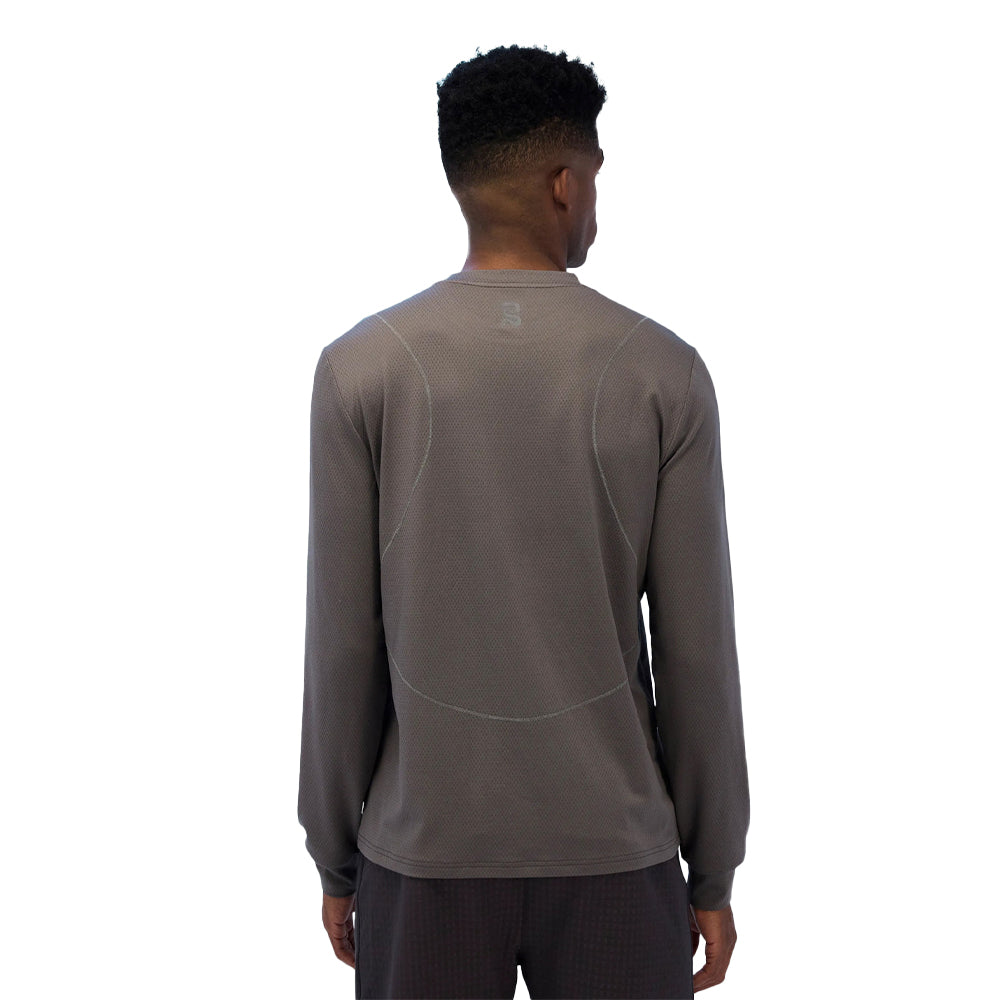 Bandit Running Men's Micromesh™ Reflecto Stitch™ Long Sleeve Tee - BlackToe Running#colour_haze