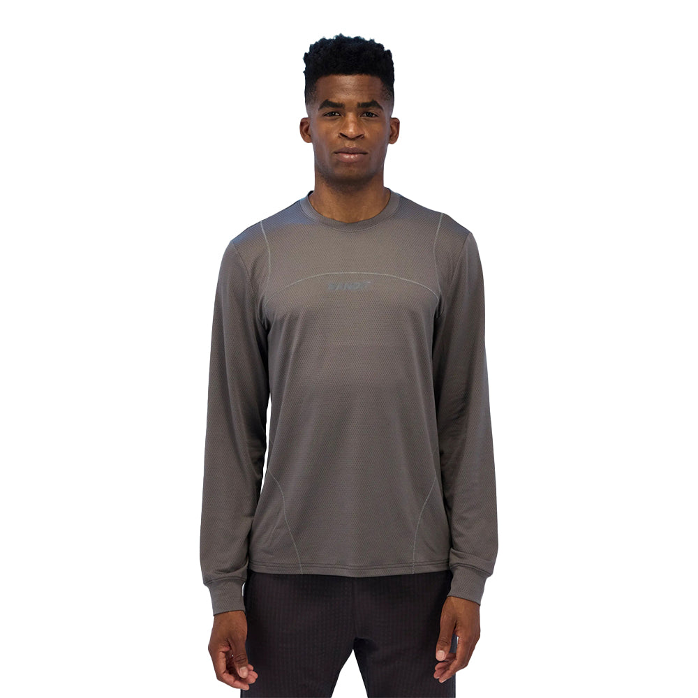 Bandit Running Men's Micromesh™ Reflecto Stitch™ Long Sleeve Tee - BlackToe Running