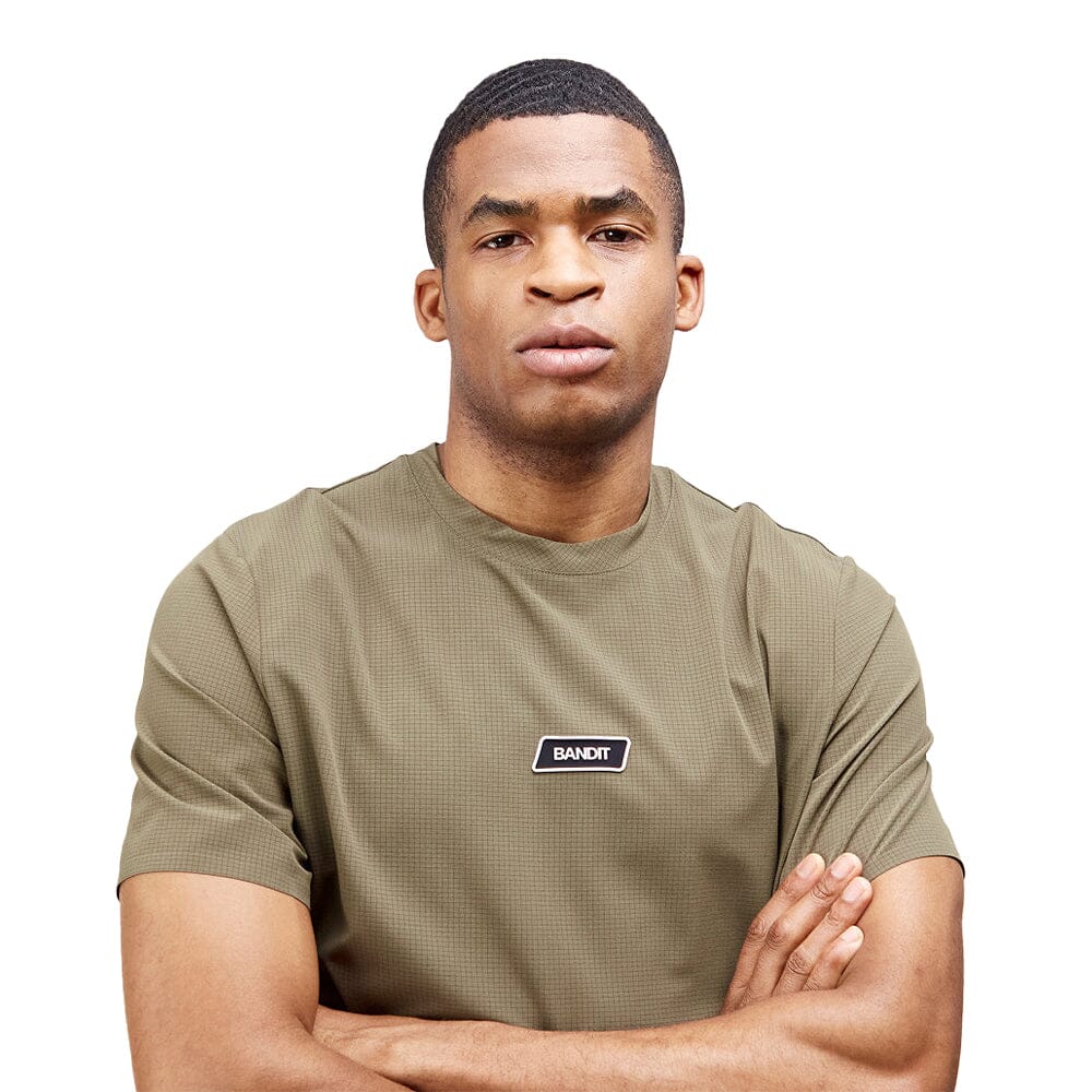 Bandit Running Men's MicroGrid™ Proto Tee - BlackToe Running#colour_dark-fatigue