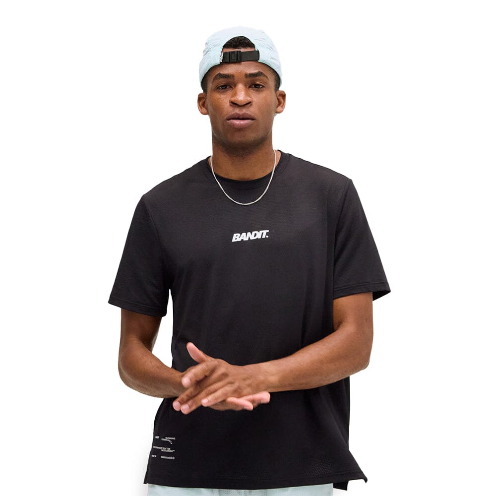 Bandit Running Men's Micromesh™ Run Tee - BlackToe Running#colour_black