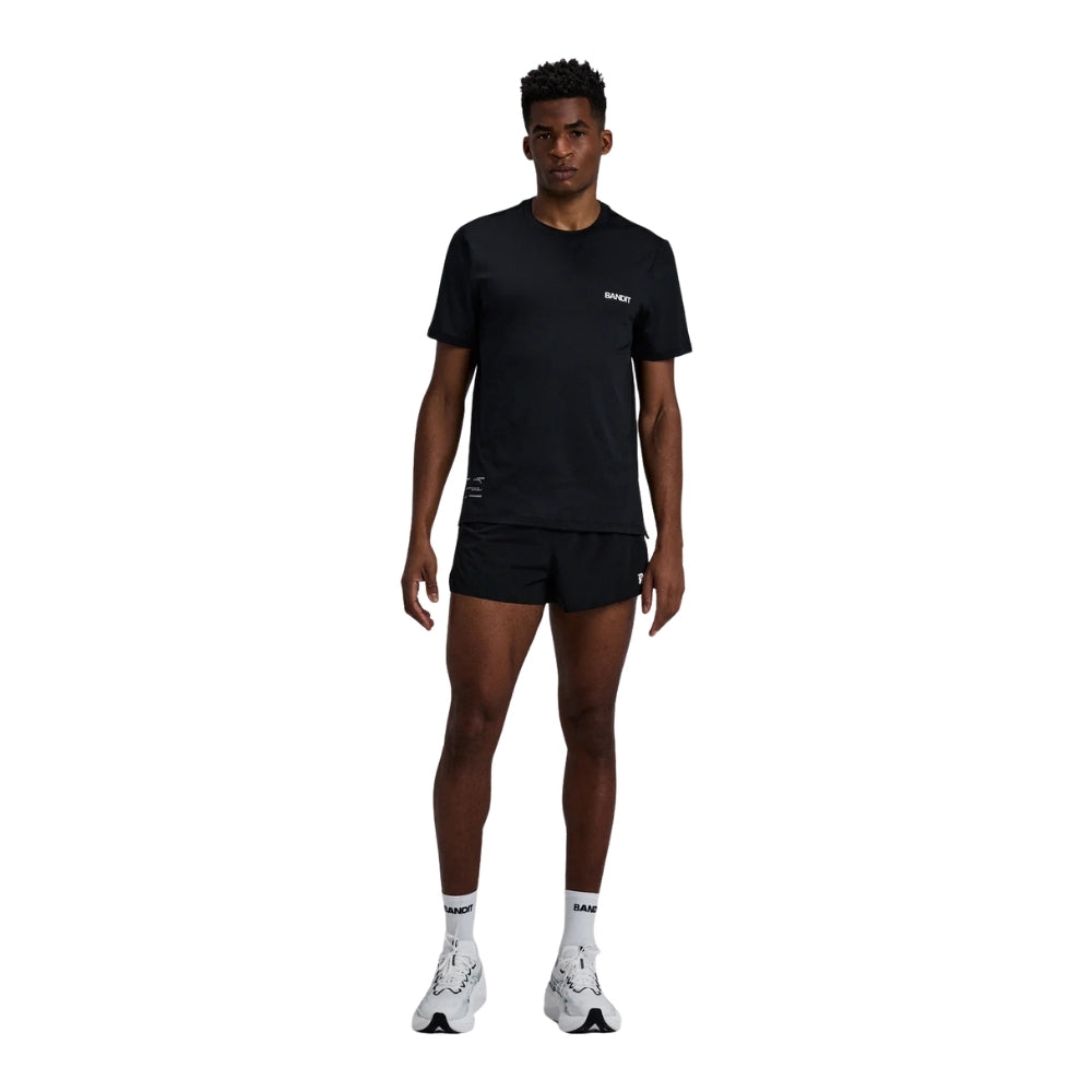 Bandit Running Men's Micromesh™ Run Tee - BlackToe Running#colour_black
