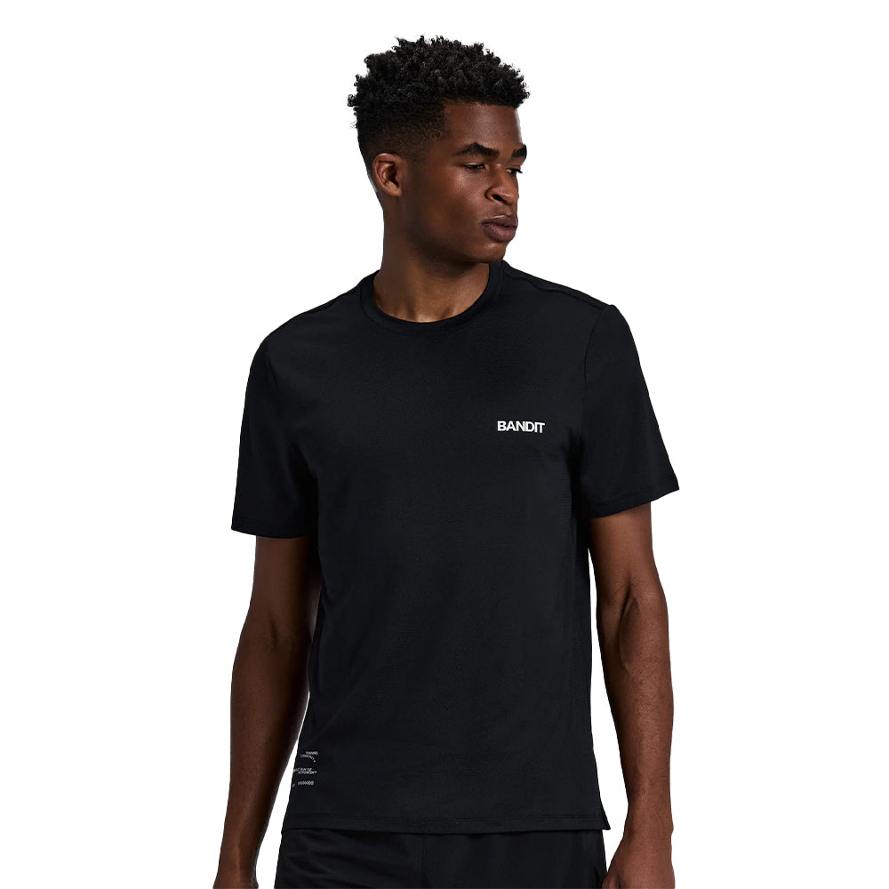 Bandit Running Men's Micromesh™ Run Tee - BlackToe Running#colour_black-black
