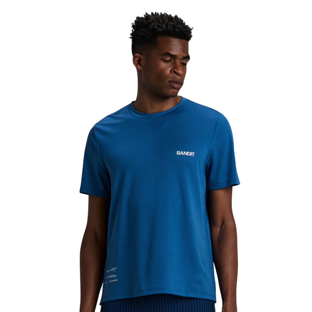 Bandit Running Men's Micromesh™ Run Tee - BlackToe Running#colour_aegean