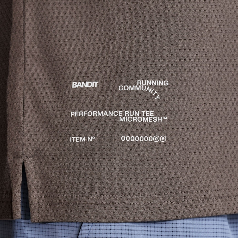 Bandit Running Men's Micromesh™ Run Tee - BlackToe Running#colour_cocoa