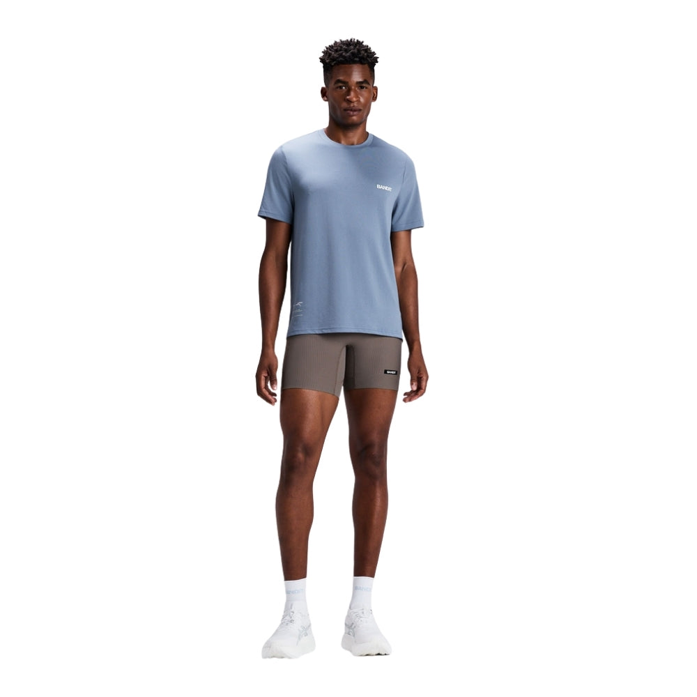 Bandit Running Men's Micromesh™ Run Tee - BlackToe Running#colour_steel-horizon