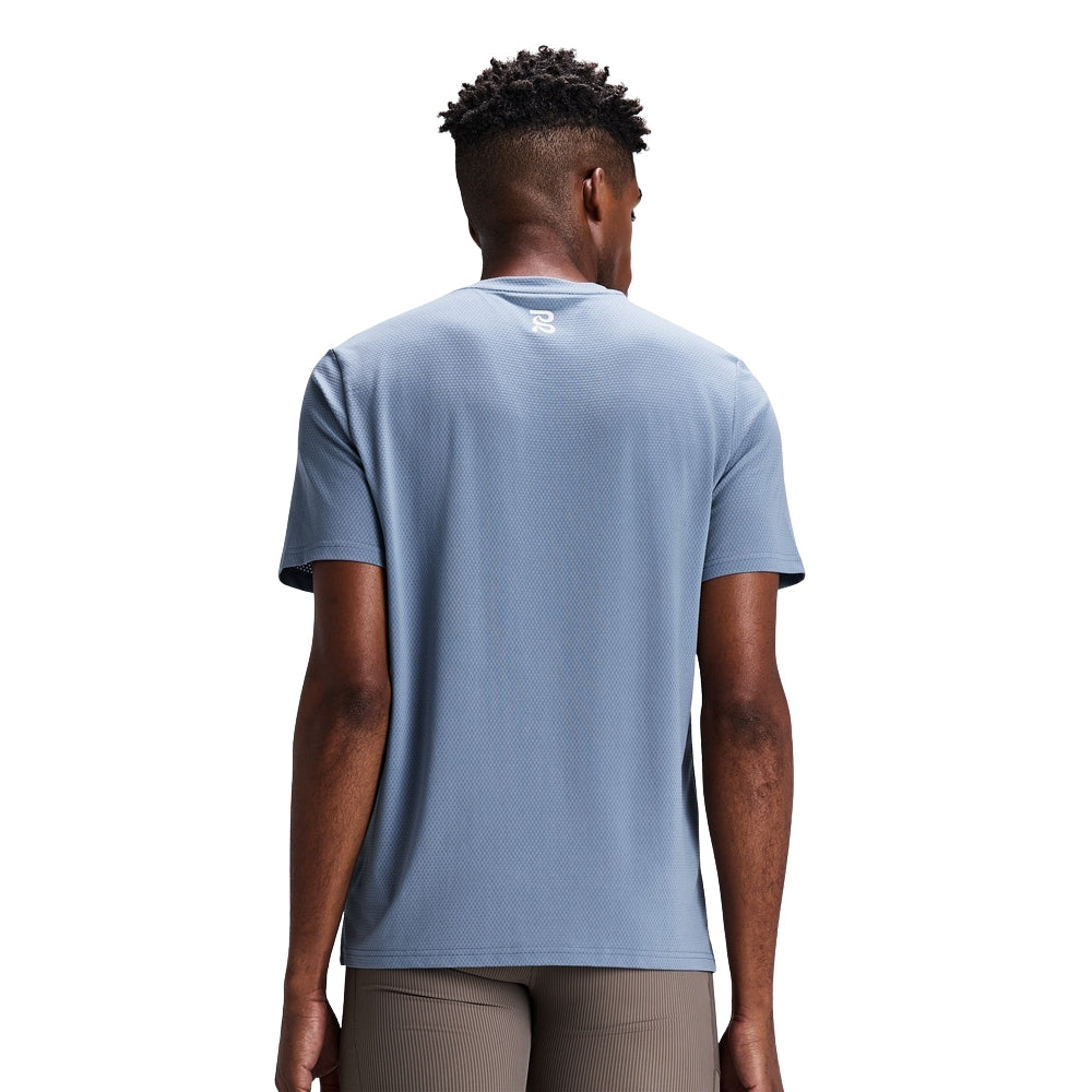 Bandit Running Men's Micromesh™ Run Tee - BlackToe Running#colour_steel-horizon