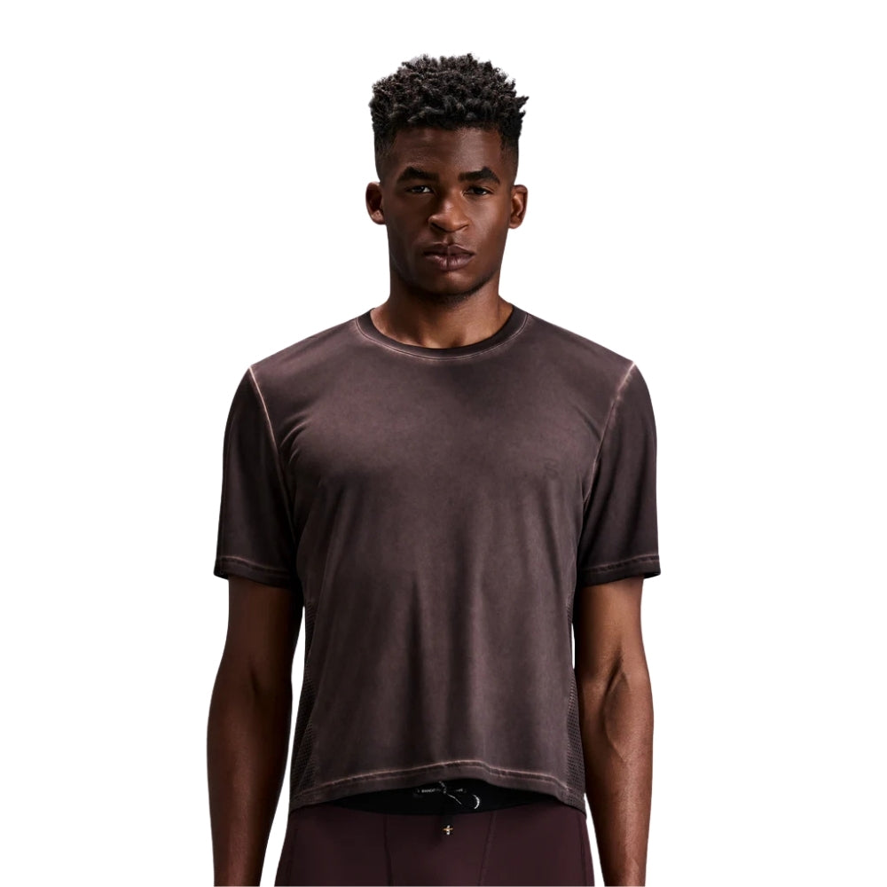Bandit Running Men's FrioSoft Perforated Box Tee - BlackToe Running#colour_espresso