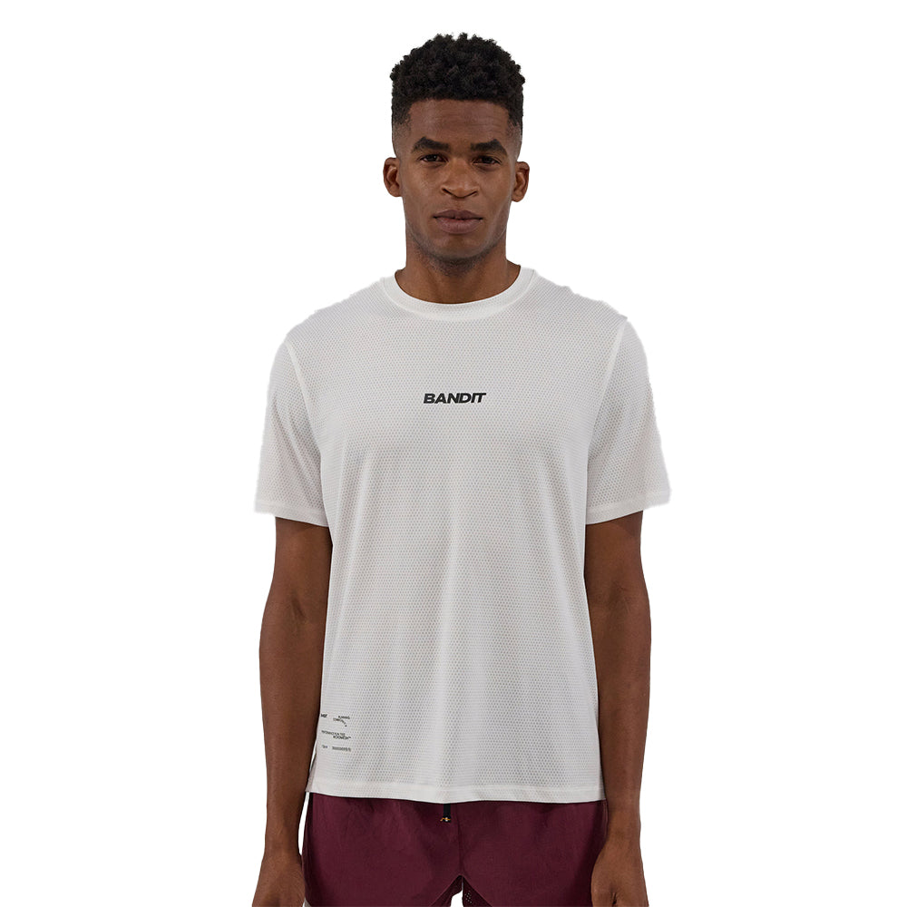 Bandit Running Men's Micromesh™ Run Tee - BlackToe Running#colour_white