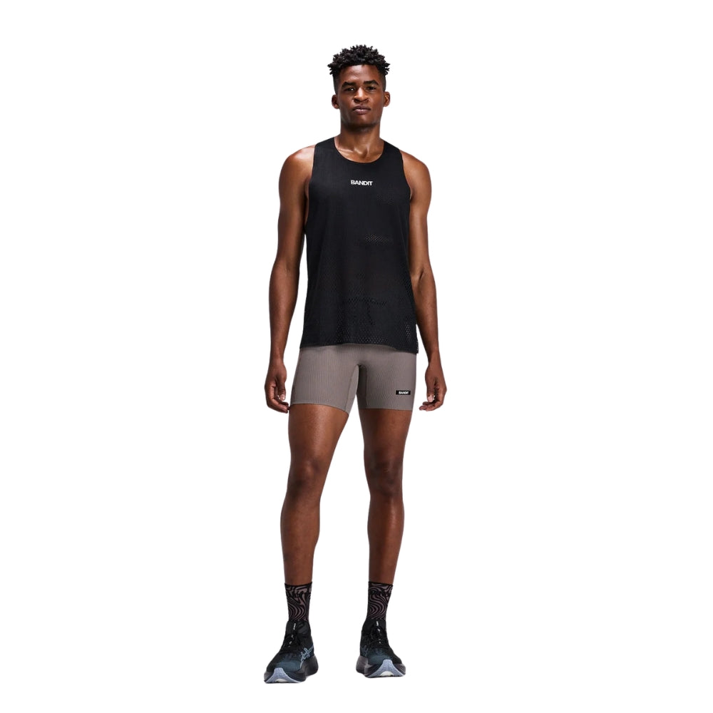 Bandit Running Men's Shredder™ Race Singlet with Flopack™ - BlackToe Running#colour_black