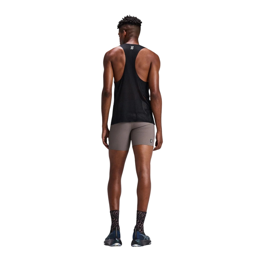 Bandit Running Men's Shredder™ Race Singlet with Flopack™ - BlackToe Running#colour_black