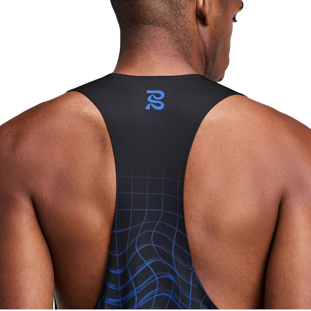 Bandit Running Men's Specter™ Race Singlet with Flopack™ - BlackToe Running#colour_bauhaus-blue