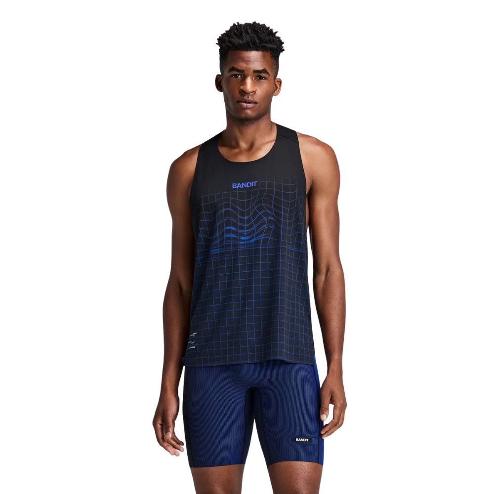 Bandit Running Men's Specter™ Race Singlet with Flopack™ - BlackToe Running#colour_bauhaus-blue