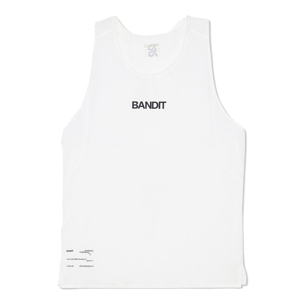 Bandit Running Men's Drift™ Racing Singlet - BlackToe Running#colour_white