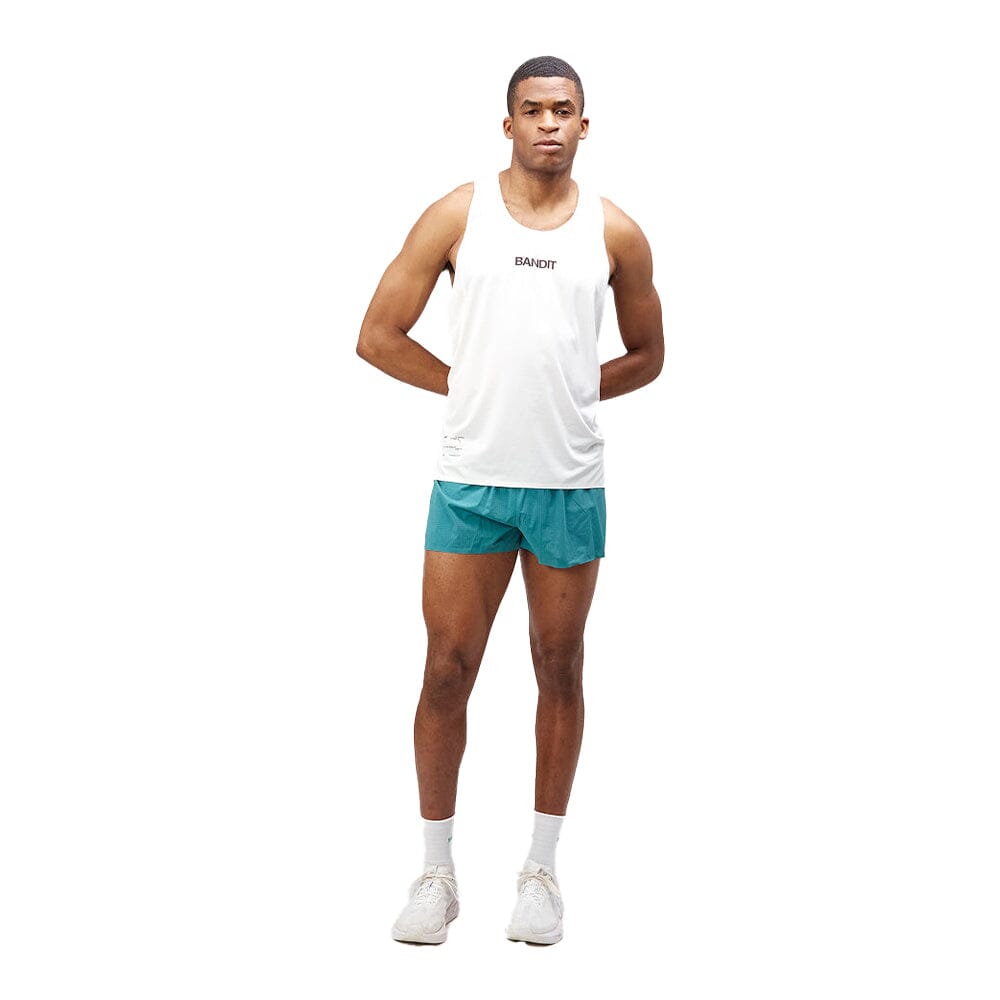 Bandit Running Men's Drift™ Racing Singlet - BlackToe Running#colour_white