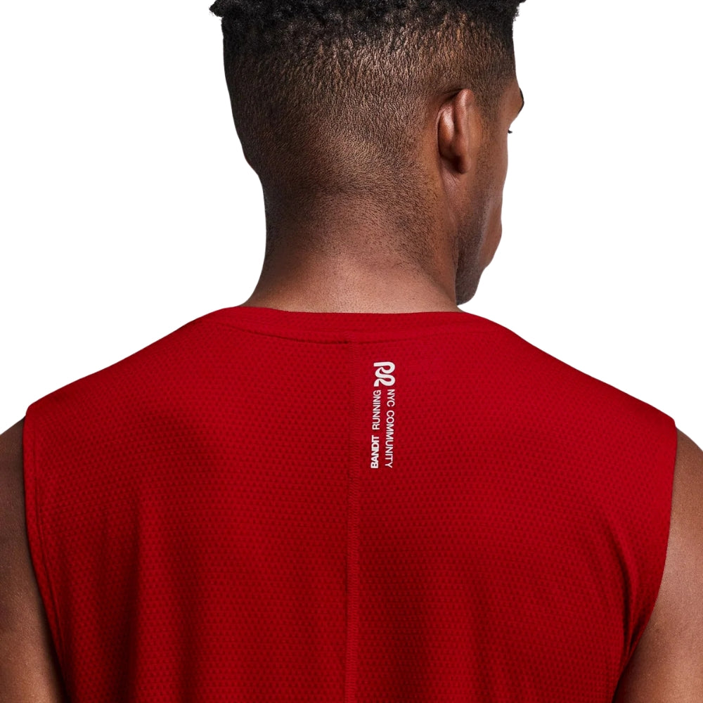Bandit Running Men's Micromesh Run Tank - BlackToe Running#colour_oxide-red