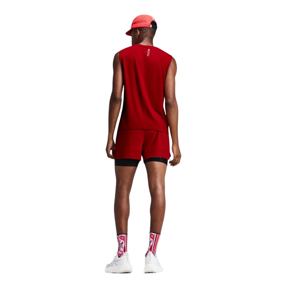 Bandit Running Men's Micromesh Run Tank - BlackToe Running#colour_oxide-red
