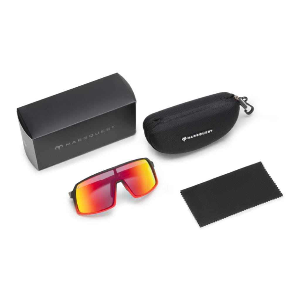Marsquest Model S Sunglasses - Carbon Black & Ruby - BlackToe Running