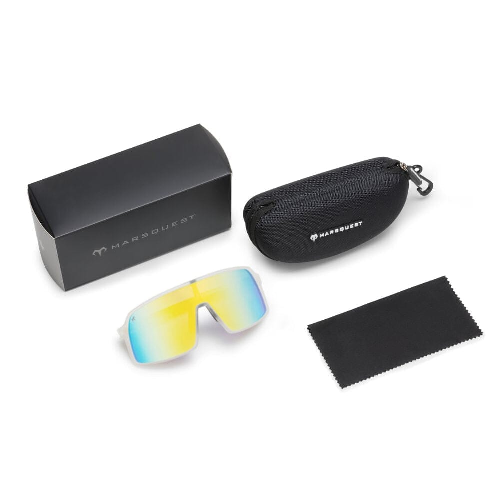 Marsquest Model S Sunglasses - Crystal & Yellow - BlackToe Running