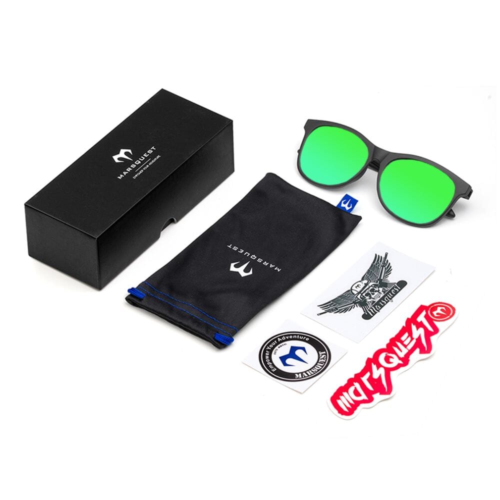 Marsquest Momentum Sunglasses - Carbon Black & Neon Green - BlackToe Running
