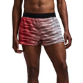 Bandit Running Men's CoolGrid™ 3" Split Short - BlackToe Running#colour_uneven-horizontal-gradient-poppy-multi