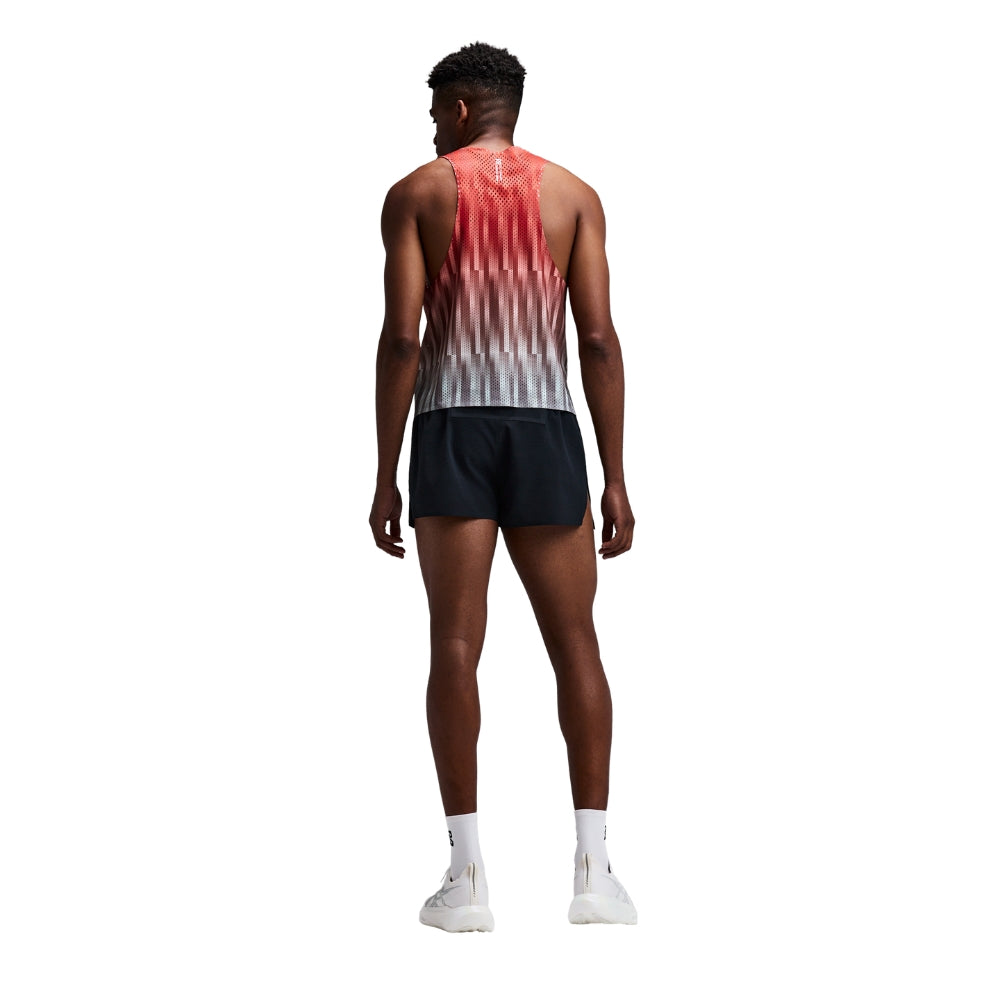 Bandit Running Men's Shredder™ Shorty Race Singlet - BlackToe Running#colour_unveven-gradient-poppy