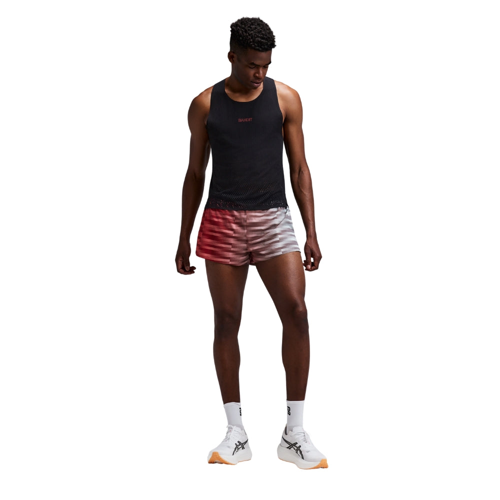 Bandit Running Men's Shredder™ Shorty Race Singlet - BlackToe Running#colour_black