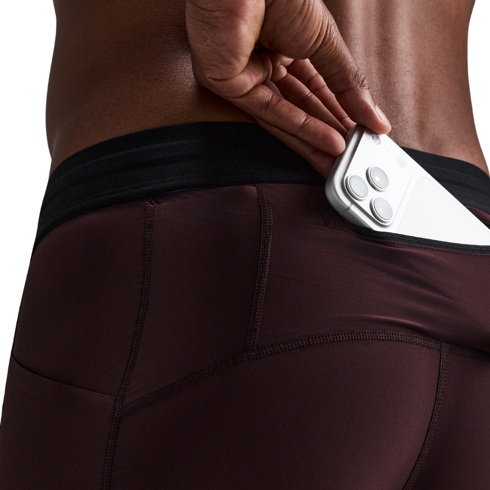 Bandit Running Men's SoLite™ Quarter Tights - BlackToe Running#colour_espresso
