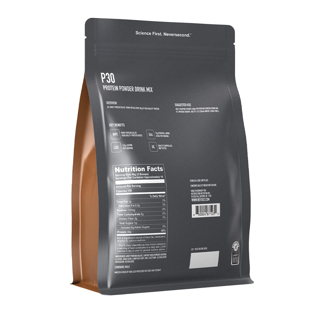Neversecond P30 Recovery Drink Mix - BlackToe Running#flavour_chocolate