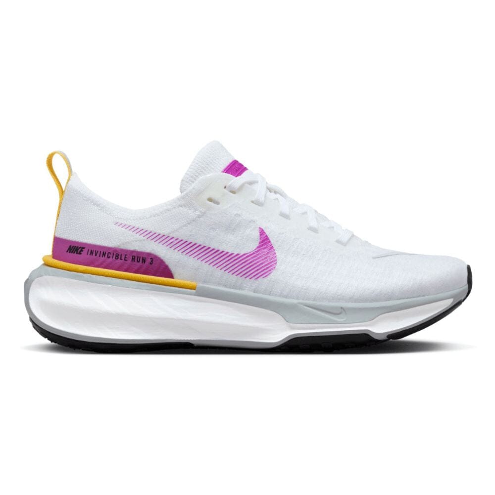 Nike Women's ZoomX Invincible Run Flyknit 3 - BlackToe Running#colour_vivid-white-purple-sulfur